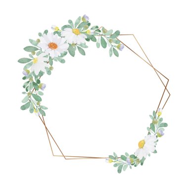 Açık renkli güzel suluboya çiçek çerçevesi - illüstrasyon el suluboya çerçeve tebrik kartı kavramını çiz