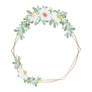 Açık renkli güzel suluboya çiçek çerçevesi - illüstrasyon el suluboya çerçeve tebrik kartı kavramını çiz