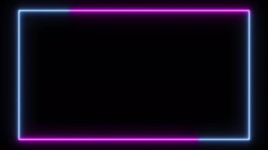 loop neon modern graphic illustration effect, electric fluorescent shiny lamp at night, abstract led laser signboard for billboard retro bar party club casino