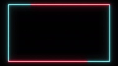 loop neon modern graphic illustration effect, electric fluorescent shiny lamp at night, abstract led laser signboard for billboard retro bar party club casino