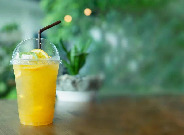 Ice Orange Juice Refreshment Liquid Freshness Cool Tropical Photography — Stok Foto
