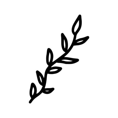 Vektör el beyaz arka planda izole edilmiş karalama tarzında tropikal bitki dalları ve yaprakları çizdi. Yetişkinler ve çocuklar için siyah taslak boyama sayfası. Senadenyum, canavar, palmiye yaprağı. Botanik Sanatı.