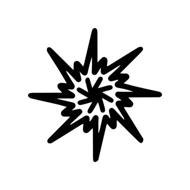 Vector doodle dairesel mandala yıldız desenli yıldızlar. Tebrik kartı için etnik doğu tarzında dekoratif bir süs. Yetişkin ve çocuk boyama kitabı sayfası beyaz arkaplan simgesinde izole.