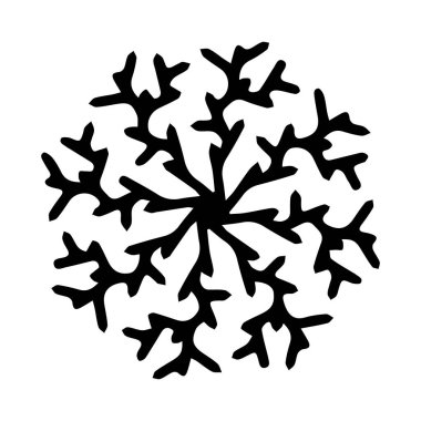 Beyaz arkaplan simgesinde izole edilmiş vektör eli. Mutlu Noeller ve yeni yılınız kutlu olsun. Mevsimsel tasarım, dekorasyon ve tebrik kartları için Doodle vintage ögesi.