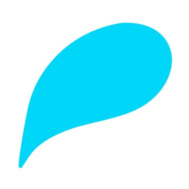 Mesaj balonu. Metin iletileri için el çizimi vektör şablonları. Beyaz arka planda izole edilmiş renkli çizgi film etiketi. Karalama metni konuşma şablonu. Boş mavi konuşma balonu. Bir damla.