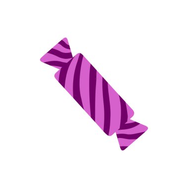 El çizimi Noel şekeri ikonu. Şekerli şekerlemeleri paketleyin. Sevgililer Günü, Noel, Yeni Yıl, Paskalya, Cadılar Bayramı ve doğum günü partisi için lezzetli şekerler. Tatlı, şeker, çikolata, karamel