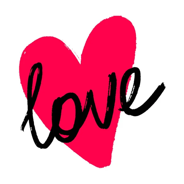 Sevgiler Kalpli Yazısıyla Yazılmış Aşk Mesajı Poster Kart Afiş Sevgililer — Stok Vektör