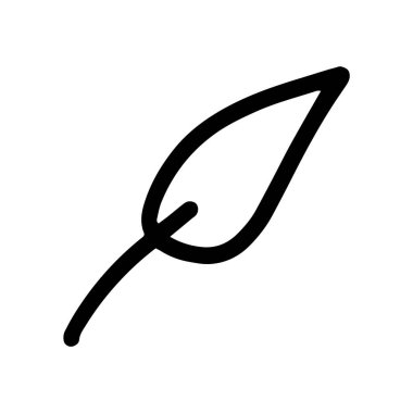 Beyaz arkaplanda vektör el çizimi yaprak simgesi izole edildi. Ekoloji konsepti. Sezonluk tasarım, tekstil ve tebrik kartı dekorasyonu için komik, şirin bir illüstrasyon. Karalama tarzında çocuk boyama sayfası.