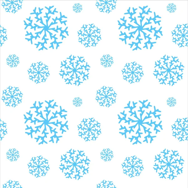 Χριστούγεννα Απρόσκοπτη Μοτίβο Νιφάδες Χιονιού Απομονώνονται Λευκό Φόντο Καλή Χρονιά — Διανυσματικό Αρχείο