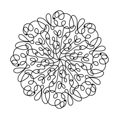 El çizimi örümcek ağı mandala beyaz arka planda izole. Şirin karalama mürekkep balığı, ahtapot, dokunaçlar, uzaylı, kovan, düş kapanı. Yetişkinler ve çocuklar için boyama sayfası. Mürekkep çizgisi çizimi. Stres önleyici kitap