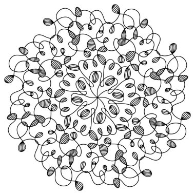 El çizimi örümcek ağı mandala beyaz arka planda izole. Şirin karalama mürekkep balığı, ahtapot, dokunaçlar, uzaylı, kovan, düş kapanı. Yetişkinler ve çocuklar için boyama sayfası. Mürekkep çizgisi çizimi. Stres önleyici kitap