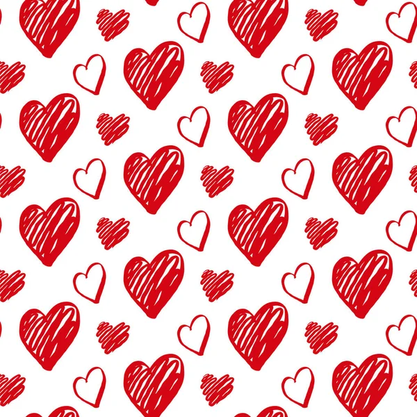 Sevimli el, sevgililer günü kalplerini kusursuz bir şekilde çizmiş. Dekoratif karalama aşk kalp şekli robot resim tarzında. Düğün tasarımı, ambalaj, süsleme ve tebrik kartları için karalama mürekkebi simgesi