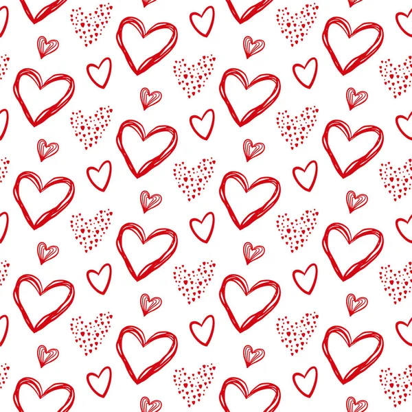 Sevimli el, Sevgililer Günü 'nün kalplerini kusursuz bir şekilde çizmiş. Dekoratif karalama aşk kalp şekli robot resim tarzında. Düğün tasarımı, ambalaj, süsleme ve tebrik kartları için karalama mürekkebi simgesi. Romantik