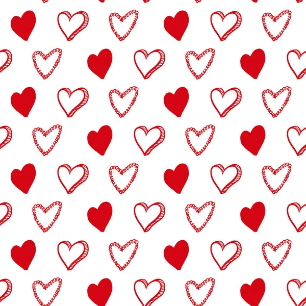 Sevimli el, Sevgililer Günü 'nün kalplerini kusursuz bir şekilde çizmiş. Dekoratif karalama aşk kalp şekli robot resim tarzında. Düğün tasarımı, ambalaj, süsleme ve tebrik kartları için karalama mürekkebi simgesi. Romantik