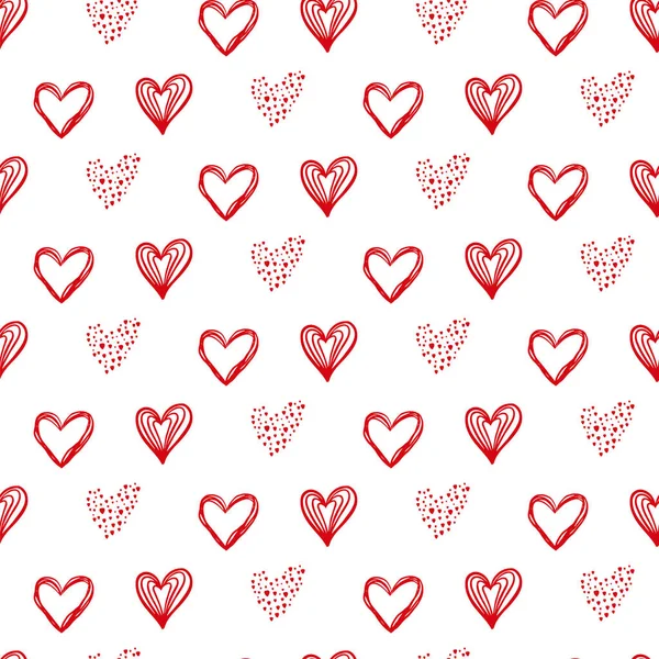 Sevimli el, Sevgililer Günü 'nün kalplerini kusursuz bir şekilde çizmiş. Dekoratif karalama aşk kalp şekli robot resim tarzında. Düğün tasarımı, ambalaj, süsleme ve tebrik kartları için karalama mürekkebi simgesi. Romantik