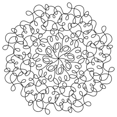 El çizimi örümcek ağı mandala beyaz arka planda izole. Şirin karalama mürekkep balığı, ahtapot, dokunaçlar, uzaylı, kovan, düş kapanı. Yetişkinler ve çocuklar için boyama sayfası. Mürekkep çizgisi çizimi. Stres önleyici kitap