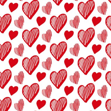 Sevimli el, sevgililer günü kalplerini kusursuz bir şekilde çizmiş. Dekoratif karalama aşk kalp şekli robot resim tarzında. Düğün tasarımı, ambalaj, süsleme ve tebrik kartları için karalama mürekkebi simgesi