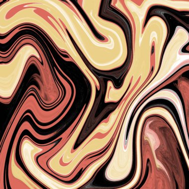 Curls abstract scribble hand drawn chocolate. Doodle curls, swirls, flourishes and text calligraphy dividers. Vintage Retro 70s Trippy Wavy twirls. Swirl thread background. Latte, silicon valley