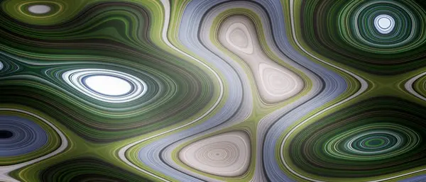 Grön Flytande Marmor Bläck Landskap Abstrakt Bakgrund — Stockfoto
