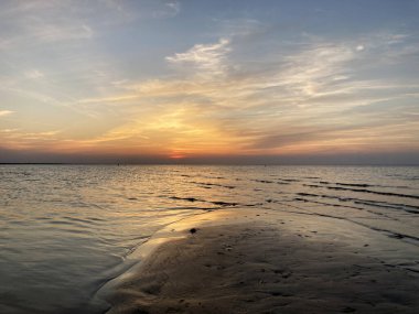 Jurmala beach in sunset