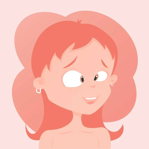 粉红背景下可爱的卡通女宝宝 — 图库矢量图片