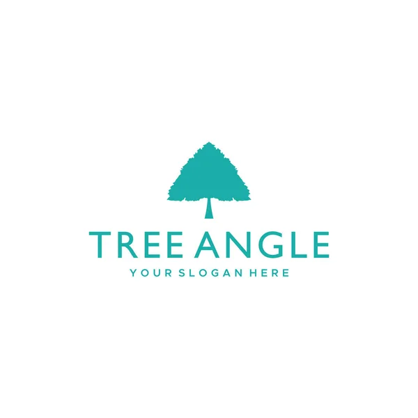 Τα μινιμαλιστικά φυτά TREE ANGLE αφήνουν το λογότυπο — Διανυσματικό Αρχείο