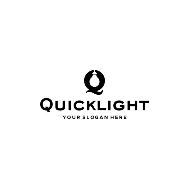 düz harf işareti Q QuicKLIight logo tasarımı