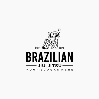 Maskot BRAZILIAN güreş insanları logo tasarımı