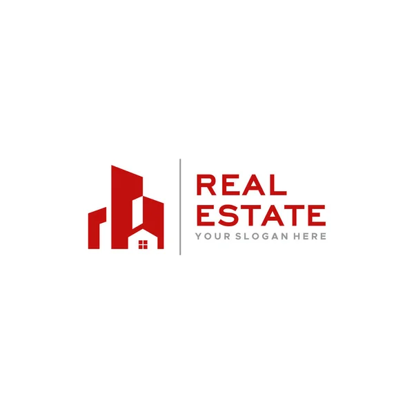 Мінімалістична вілла Real ESTATE Дизайн логотипу — стоковий вектор