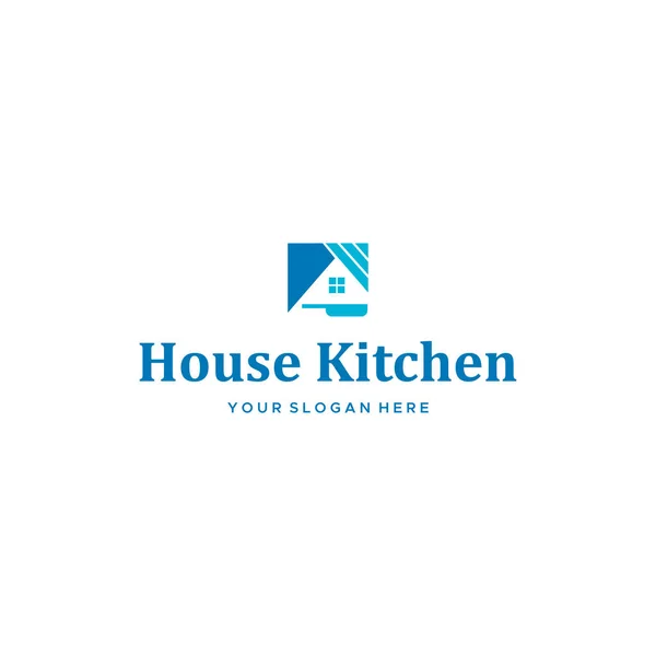 Minimaliste Maison Cuisine immobilier Logo design — Image vectorielle