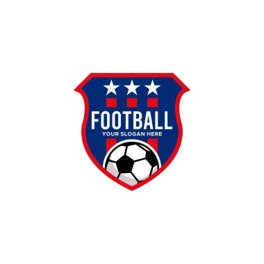 Klasik FOOTBALL rozet rozet rozet kalkanı logo tasarımı