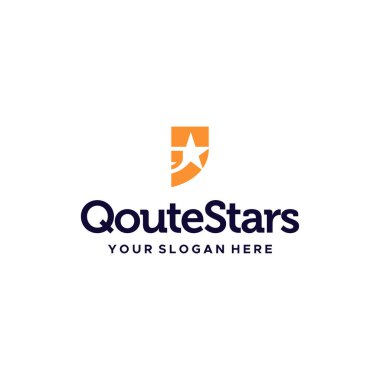 Modern düz harf QOUTESATRS logo tasarımı