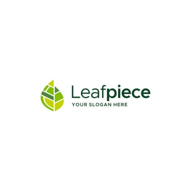Modern renkli LEAF PIECE logo dizaynı bırakıyor