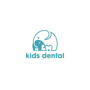 Minimalist tasarım Çocuklar Diş Sağlığı logosu tasarımı