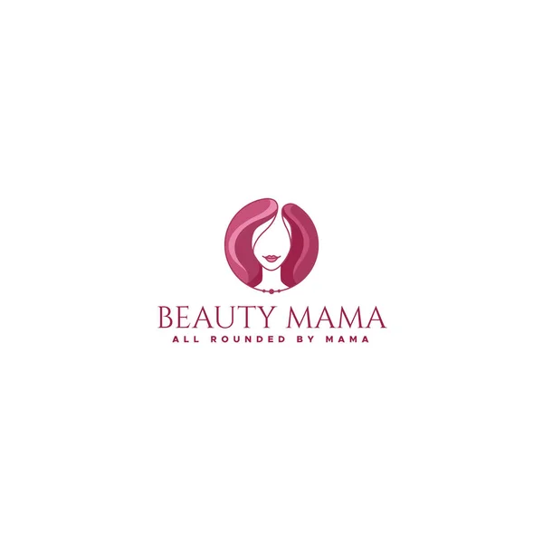 Modern design Beauty MAMA beautiful logo design — Stock vektor