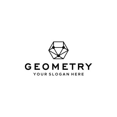 Minimalist tasarım GEOMETRY altıgen logo tasarımı