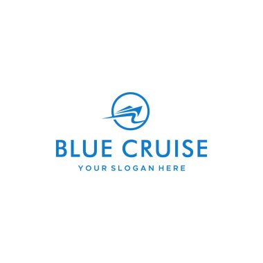 Minimalist tasarım BLUE CRUISE doğa logosu tasarımı