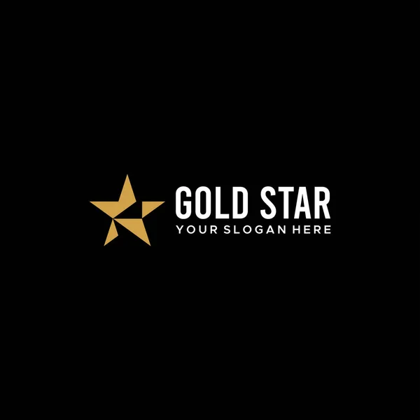 Σχεδιασμός λογότυπου γεωμετρικής τέχνης GOLD STAR — Διανυσματικό Αρχείο