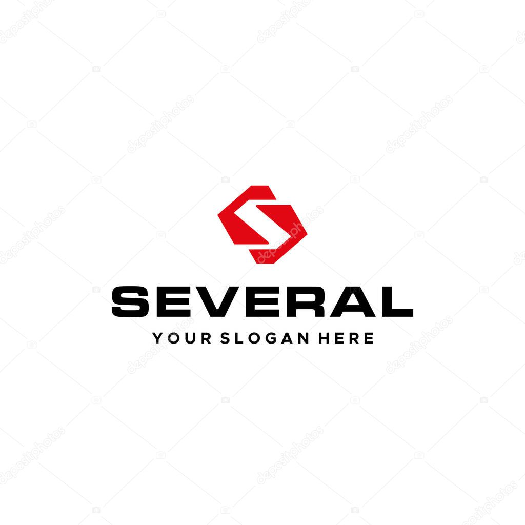 Minimalist design SEVERAL red logo design