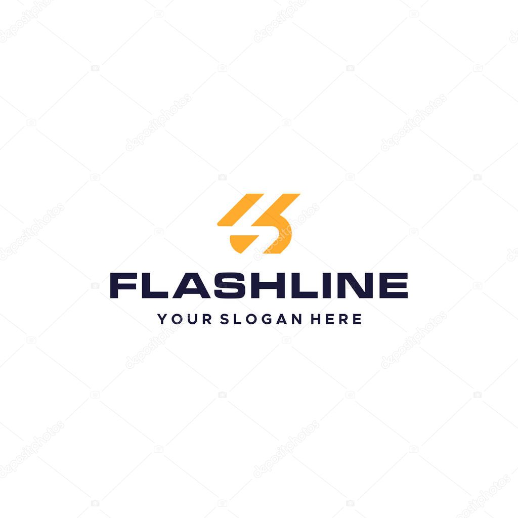 Minimalist design FLASH LINE light logo design