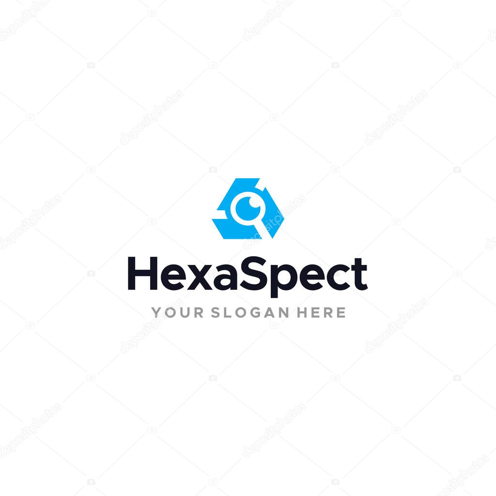 Minimalist design HEXA SPECT mirror logo design