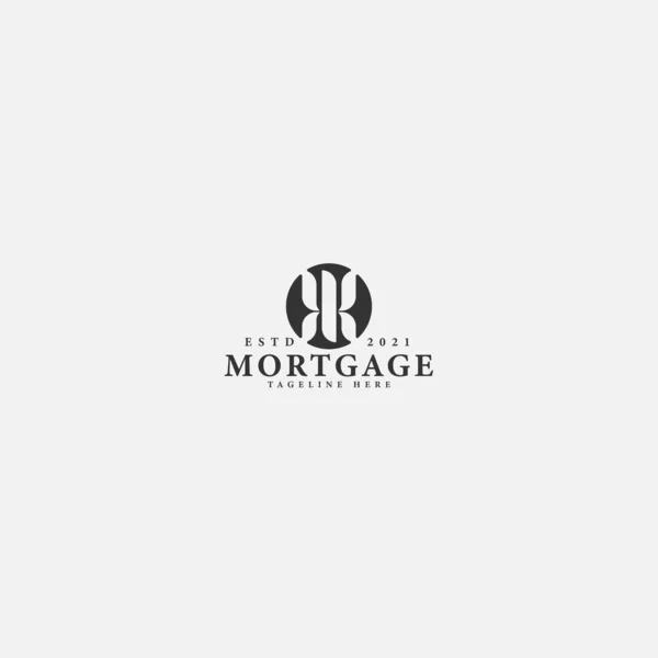 Modern design MORTGAGE pawning stake logo design — Stock Vector