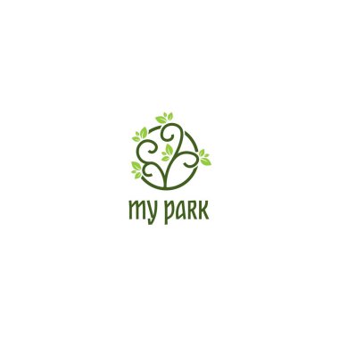 Modern tasarım renkli Benim Park yaprağım logo tasarımı