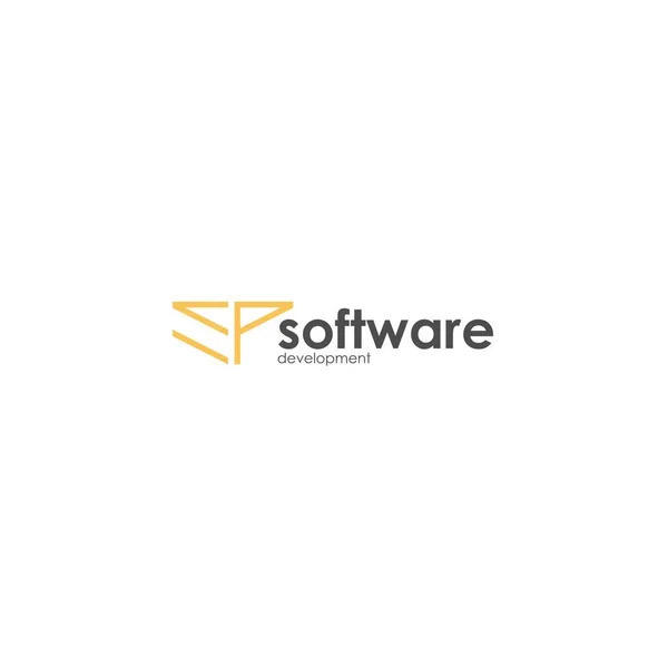 Modern design colorful SOFTWARE system logo design — Vetor de Stock