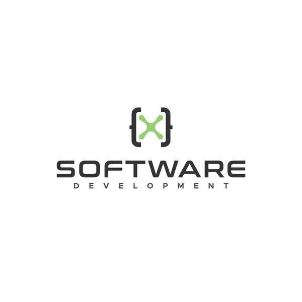 Modern design colorful SOFTWARE system logo design — Stock vektor