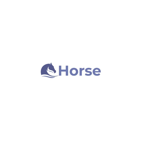 Modern simple design HORSE habitat logo design — Vetor de Stock