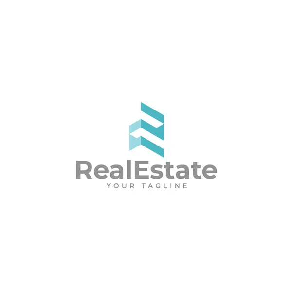 Современный простой дизайн логотипа дома REAL ESTATE — стоковый вектор