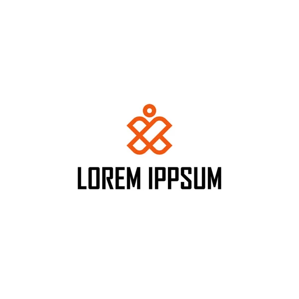 Minimalist simple design LOREM IPSUM logo design — 图库矢量图片