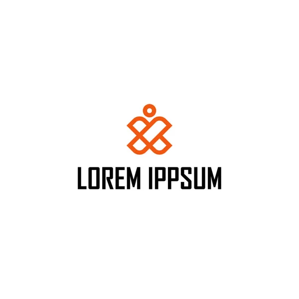 ミニマルなシンプルなデザインLOREM IPSUMロゴデザイン — ストックベクタ