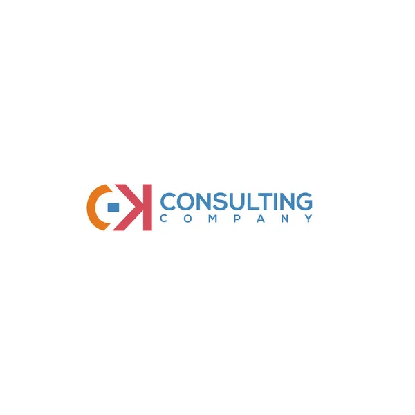 Nowoczesna płaska konstrukcja CONSULTING COMPANY design logo — Wektor stockowy